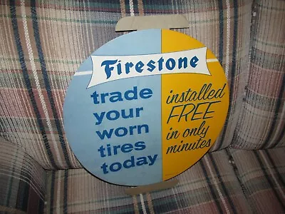 Vintage Firestone Dealer Ad 1957 Tire Insert  Trade Ininstalled Free sign • $33