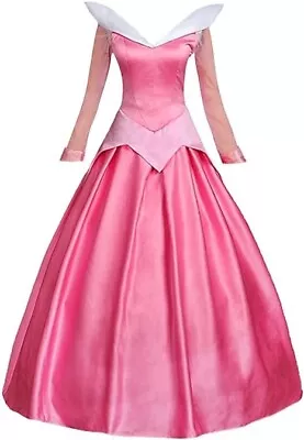 Deluxe Women's Classic Princess Aurora Costume Halloween Cosplay Dress Ball Gown • $35