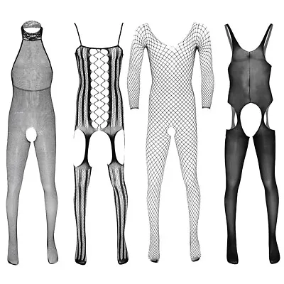 Men Fishnet Stocking Mesh Bodysuit Tights Full Body Pantyhose Lingerie Sleepwear • $8.27