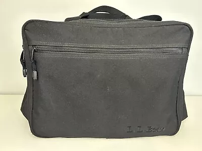 LL Bean Black Embroidered Bag Personal Carry-On Traveler Toiletry Organizer HTF • $26