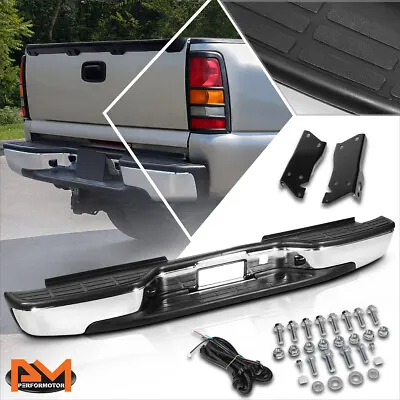 For 01-07 Silverado/Sierra 2500HD 3500 Rear Step Bumper W/ License Plate Lights • $159.89