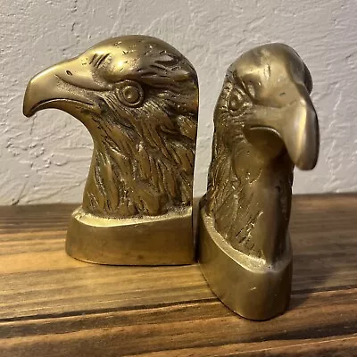 Bald Eagle Bookends Vintage Brass Korea Federal Style Classic Decor • $19