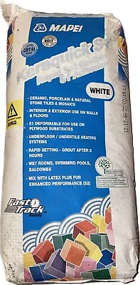 Mapei Keraquick S1 Grey 20kg Deformable Rapid Set Tile Adhesive - WHITE • £39.99