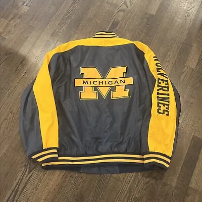 Michigan Wolverines Jacket XXL Steve & Barrys Yellow Blue Full Zip  • $55.99