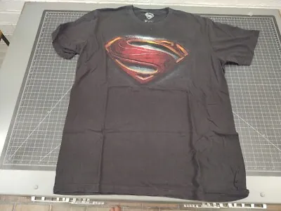 Superman Man Of Steel 2013 Movie Promo DC Comics Superhero Tee – Size Large • $14.99