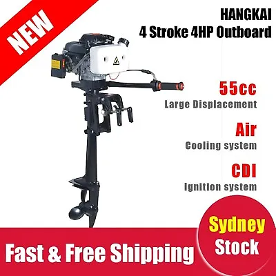$659 • Buy Outboard Motor 4 HP 4 Stroke 55CC Outboard Motor Fishing Boat Engine Air Cooling