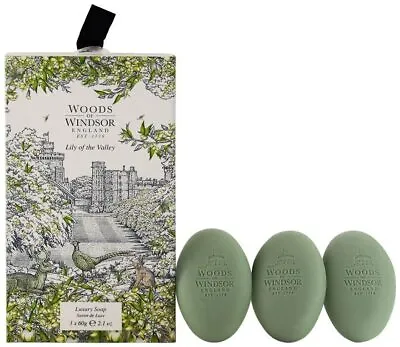 £9.40 • Buy Woods Of Windsor Lily Of The Valley Luxury Soap For Her 3x60g