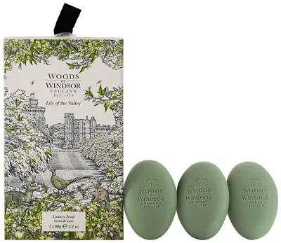 Woods Of Windsor Lily Of The Valley Luxury Soap For Her 3x60g • £9.40