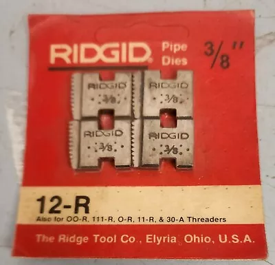 $9.95 • Buy RIDGID 3/8” Pipe Dies 12-R 00R 111R OR 11R 30A 31A THREADERS