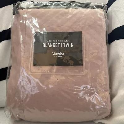 Martha Stewart Quilted Triple Knit Filled Twin Blanket Pink 😃😃 • $35