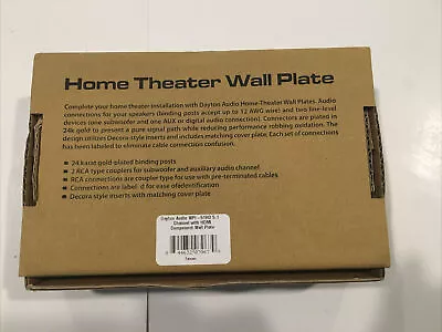 $13.99 • Buy 5.1 Hdmi Home Theater Wall Plate
