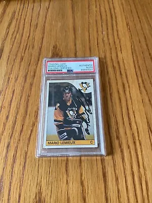 1985 Topps Mario Lemieux Rookie RC Signed Autographed PSA/DNA Penguins HOF • $725