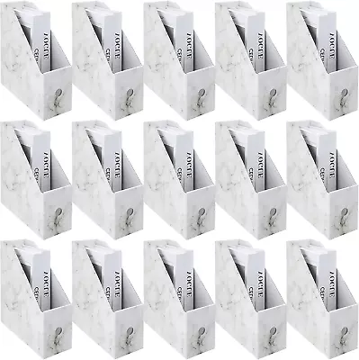 15 Packs Marble Magazine File Holder Bulk Collapsible Magazine Folder • $19.40