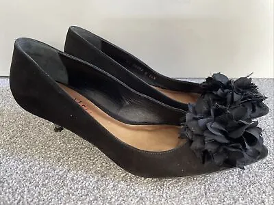 Sachelle Couture Black Pointy Heel Shoes Size Uk 3.5 Eur 36.5 • £14