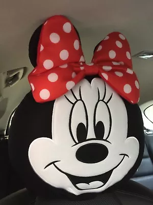 Minnie Mouse Car Accessory #01 : 1 Piece Head Rest Head Seat Cover Black&White • $24