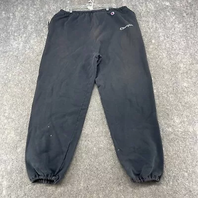 $27.97 • Buy VINTAGE Champion Pants Mens Extra Large Black Reverse Weave Jogger Sweat USA 90s