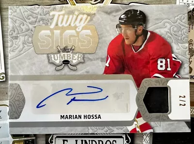 2021-22 Leaf Lumber Marian Hossa #2/2 Twig Sigs Stick & Auto Blackhawks Senators • $69.99