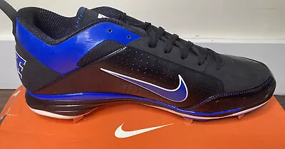 Men’s Nike Air Show Elite 2 Blue & Black Low Size 16 Metal Baseball Cleats NWB • $39