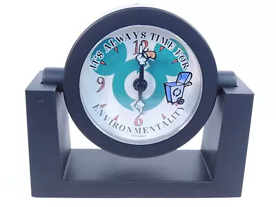 Walt Disney Desk Clock It's Always Time Environmentality Recycle Mickey Mouse • $17.59