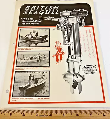 Vintage British Silver Seagull Outboard Motor Brochure  The Best Sailboat Kicker • $6.99