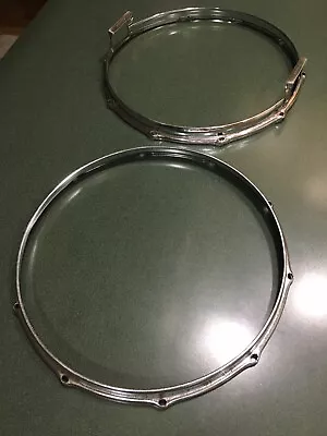 Slingerland 14  10 Lug Marching Snare Drum Hoops- Pair! • $69.95