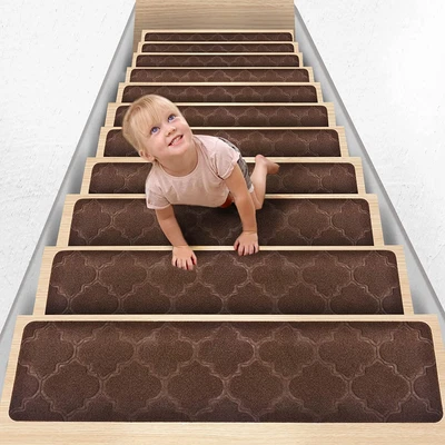 $40.99 • Buy Non Slip Stair Carpet Treads 15Pcs, 8X30In Stair Treads For Wooden Steps Indoor,