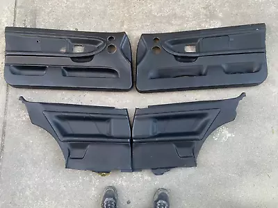 95-99 BMW E36 Front & M3 Rear Door Panels Coupe Black W Airbeg Doors Oem #510 • $625