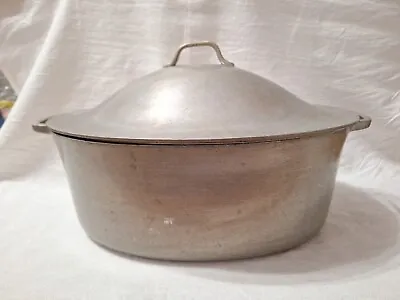 Vintage Super Maid Cookware Aluminum Pot With Lid Dutch Oven Roaster Pan Stock • $48.63