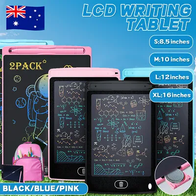 1-2P LCD Writing Tablet Electronic Drawing Notepad Doodle Board Kids Gift Office • $11.59