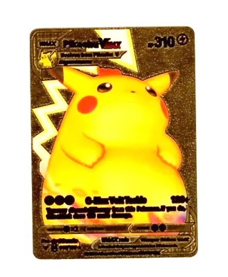 $1.49 • Buy Pikachu VMAX 044/185 Rainbow HP310 Pokemon Gold Foil Fan Art Card 