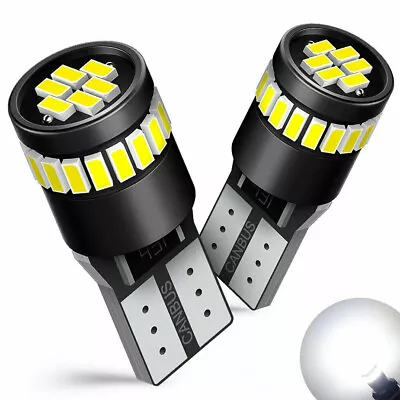 2Pcs T10 501 194 W5W SMD 24 LED Car CANBUS Error Free Wedge Light Bulbs White • $2.37