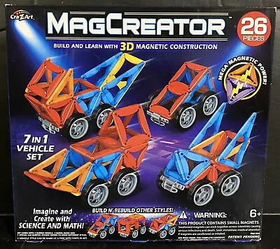 Cra-Z-Art MagCreator 7 In 1 Vehicle Set Brand New Sealed Box! • $30