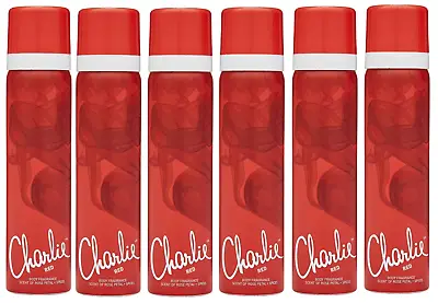 6 X Charlie Red Body Spray 75ML • £11.99