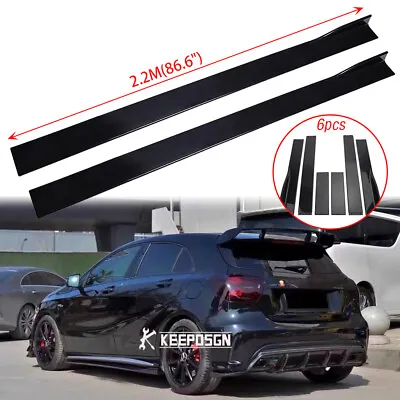 86.6'' Side Skirt Rocker Lip For Mercedes-Benz W203 C-CLASS C320 C230 C240 C280 • $79.11