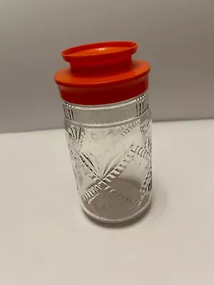 Vintage Maxwell House Glass Instant Coffee Jar W Orange Lid  Anchor Hocking 1970 • $9.99