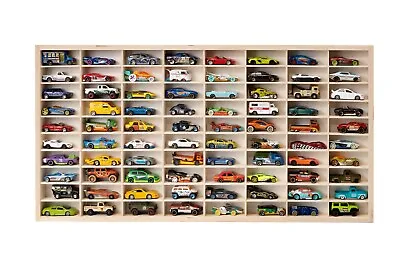 For Hot Wheels Diecast Car Matchbox 1/64 Display Wooden Unit Shelf Toy Storage • £43.99