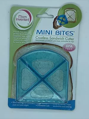 Ginsey Mom Invented Sandwich Cutters Mini  Bites NEW SEALED Translucent Blue • $12.95