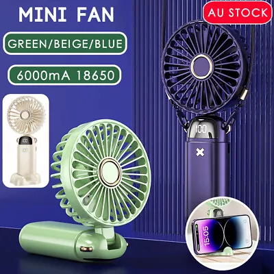 $21.50 • Buy Mini Portable Fan Cooling Hand-held Desk Cooler USB Air Rechargeable 5 Speeds AU