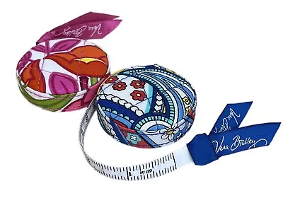 Vera Bradley Lilli Bell And Marina Paisley Retractable Tape Measure Lot Of 2 • $13.99