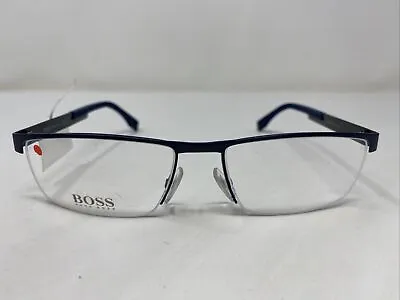 Hugo Boss Italy Boss 0734 KCS 58-17-145 Navy Blue Half Rim Eyeglasses Frame VQ06 • $120