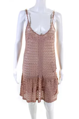 Melissa Odabash Womens Spaghetti Strap Drawstring Knit Cover Up Dress Size M • $34.01