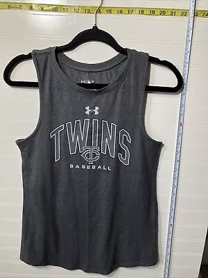 Mn Twins Baseball Tank Top Women’s Under Armour Small Reflective Gray • $18