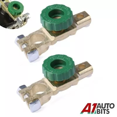2X Car Battery Disconnect Isolator Cut Off Switch Heavy Duty 12V 24V • £8.88