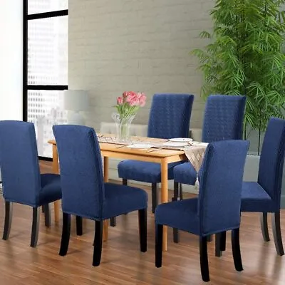 $22.99 • Buy High Back Universal Elasticity Chair Cover Jacquard Covers Room Office Dining AU