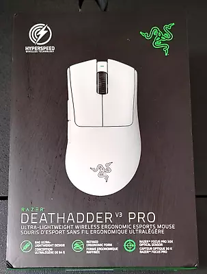 New Sealed Razer DeathAdder V3 Pro Wireless Gaming Mouse - White • $114.99