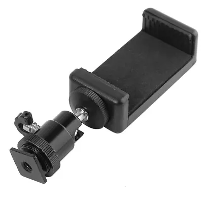 Ball Head Hot Shoe Adapter Tripod Mount Phone Clip Holder 1/4 Screw For Camera • £4.52