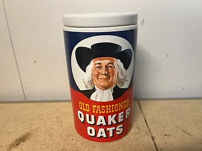 Old Fashioned Quaker Oats - Ceramic Storage Jar - Great Condition  • $24.99