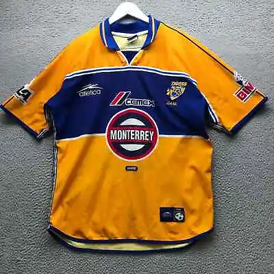 Vintage 2000 2001 Atletica UANL Tigres Monterrey Jersey Men Large Yellow Blue • $89.99