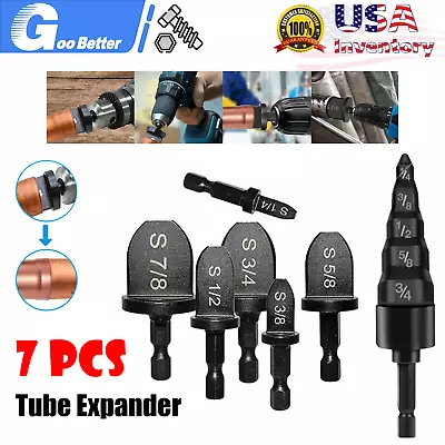 7x Air Conditioner Copper Tube Expander Swaging Tool Drill Bit Pipe Flaring • $12.49