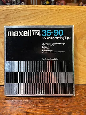 VINTAGE Maxell LN 35-90 Reel To Reel Recording Tape ASSUMED USED • $12.95